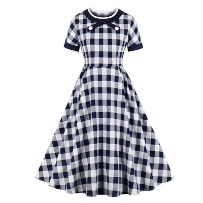Robe Vintage Coton Carreaux