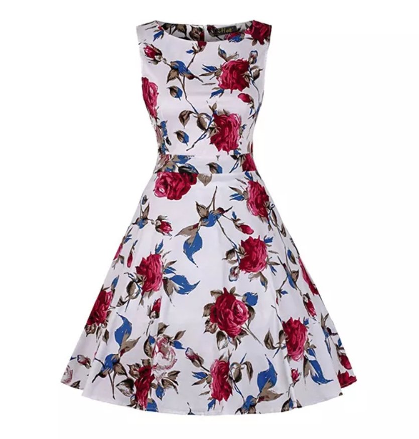 Robe Vintage Coton Fleurs