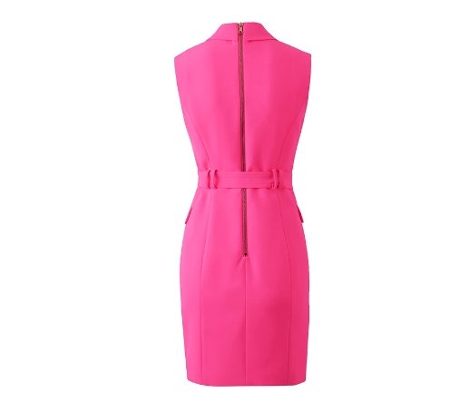 Robe Vintage Crayon Années 40 Fuschia
