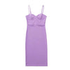 Robe Vintage Crayon Années 40 Lavande