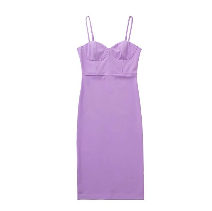 Robe Vintage Crayon Années 40 Lavande