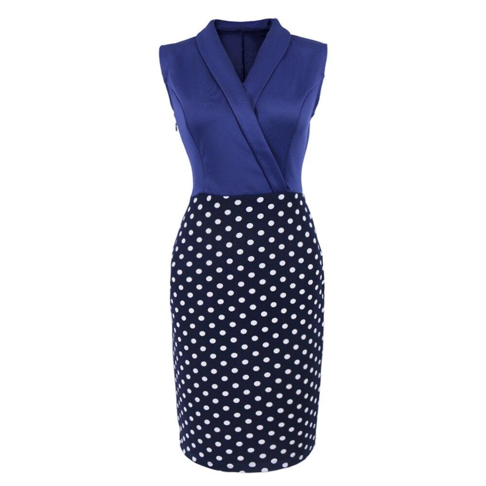 Robe Vintage Crayon Bleue Pois