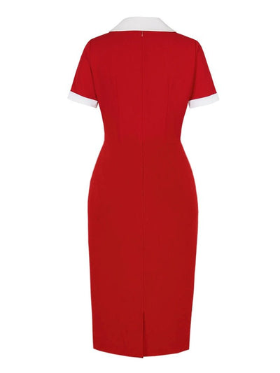 Robe Vintage Crayon Chic Rouge