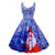 Robe Vintage de Noel Bleu