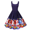 Robe Vintage de Noel Marine