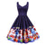 Robe Vintage de Noel Marine