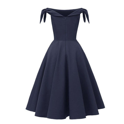 Robe Vintage de Soirée Marine