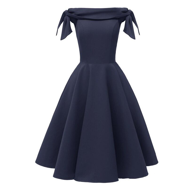 Robe Vintage de Soirée Marine