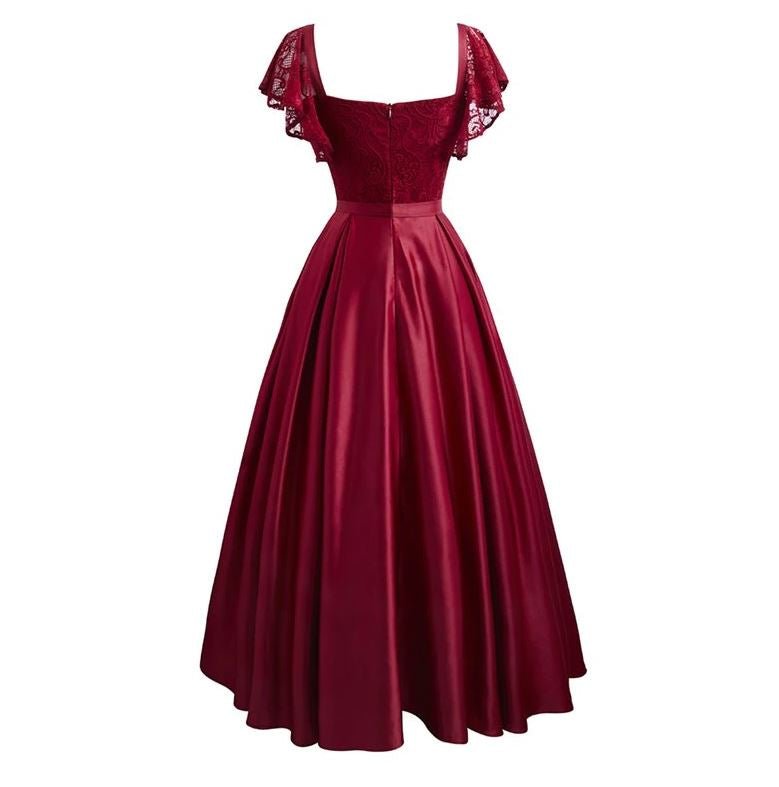 Robe Vintage de Soiree Rouge Robes Vintage