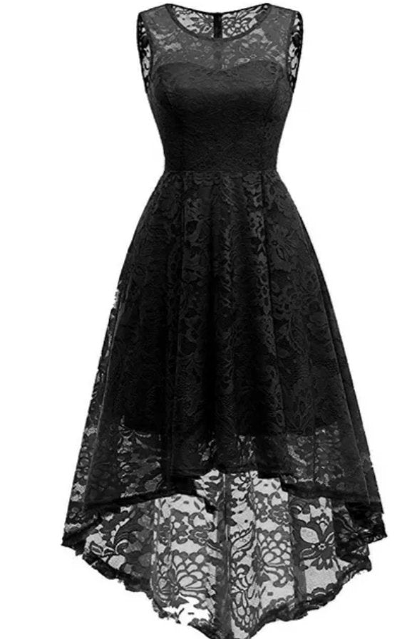 Robe Vintage Dentelle Année 50 Noire