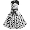 Robe Vintage Dentelle Blanche Pois