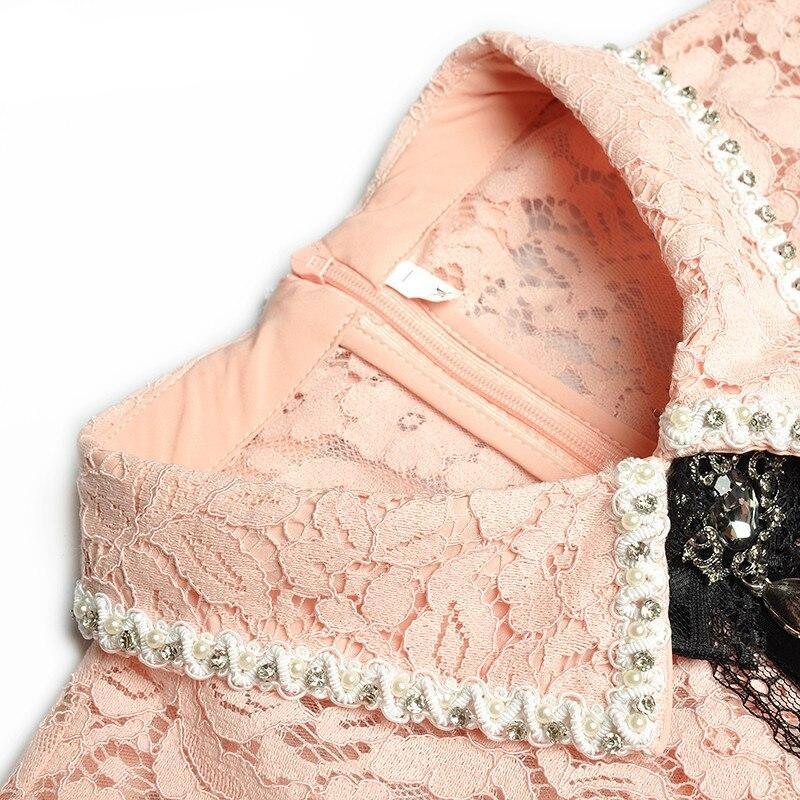 Robe Vintage Dentelle Rose
