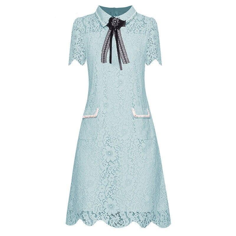 Robe Vintage Dentelle Turquoise