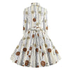 Robe Vintage Dessin Manches Longues