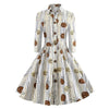 Robe Vintage Dessin Manches Longues