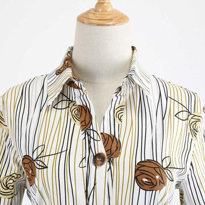 Robe Vintage Dessin Manches Longues