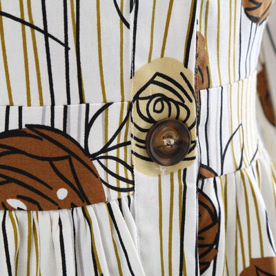 Robe Vintage Dessin Sans Manches