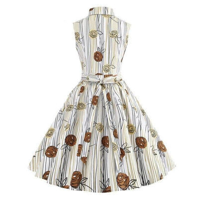 Robe Vintage Dessin Sans Manches