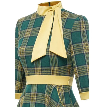 Robe Vintage Elegance Verte
