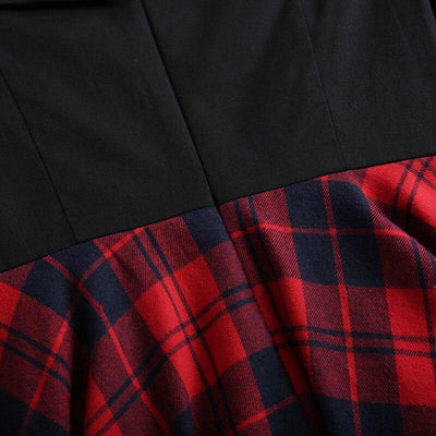 Robe Vintage Epaules Nues Tartan