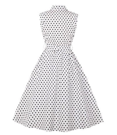Robe Vintage Femme Noire et Blanche