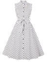 Robe Vintage Femme Noire et Blanche