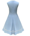 Robe Vintage Femme Bleu Pois