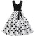 Robe Vintage Femme Noire et Blanche