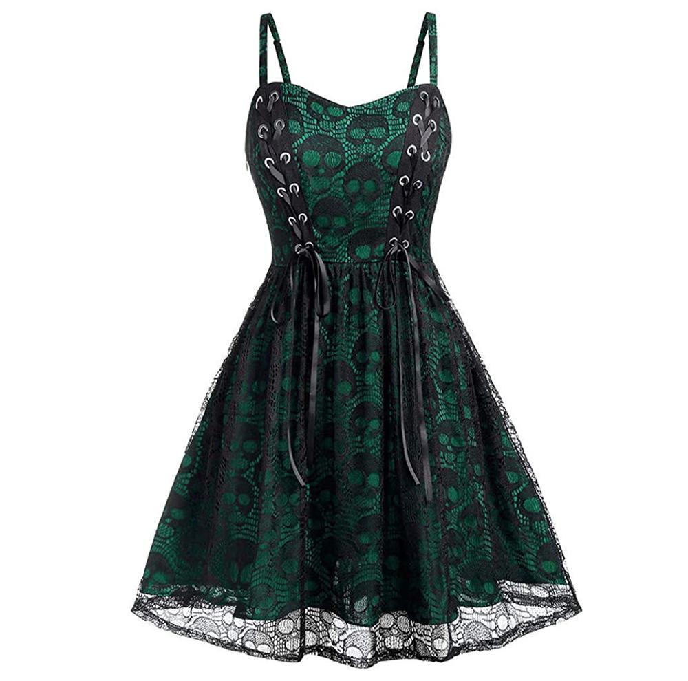 Robe Vintage Gothique Vert