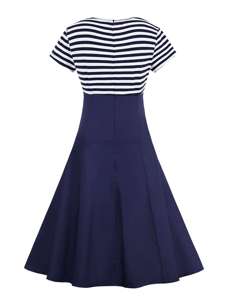 Robe Vintage Grande Taille Année 50 Bleu