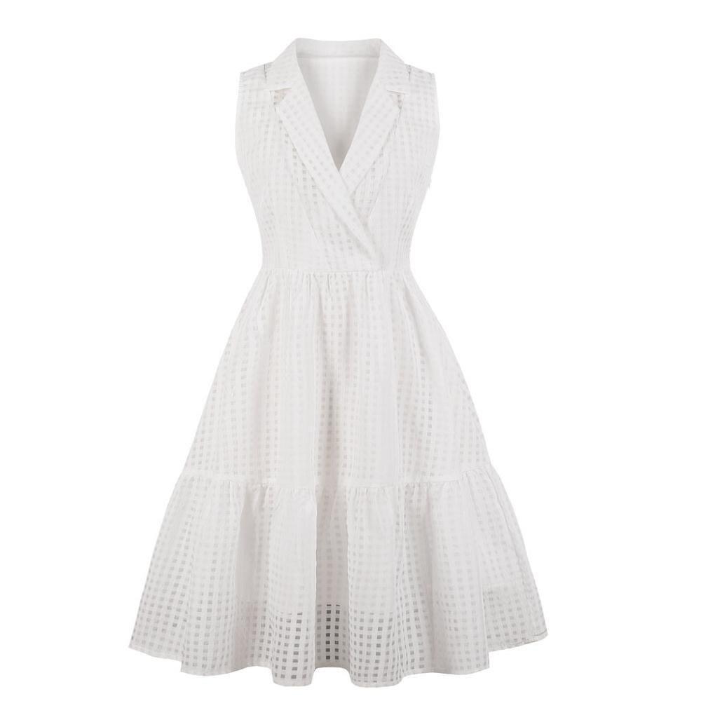 Robe Vintage Grande Taille Blanche