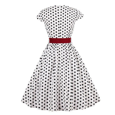 Robe Vintage Grande Taille Blanche Ceinture