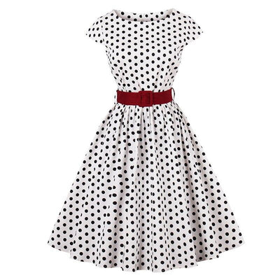 Robe Vintage Grande Taille Blanche Ceinture