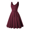 Robe Vintage Grande Taille Bordeaux uni