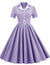 Robe Vintage Grande Taille Boutons Lavande