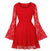 Robe Vintage Grande Taille Broderie Rouge