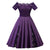Robe Vintage Grande Taille Broderie violet