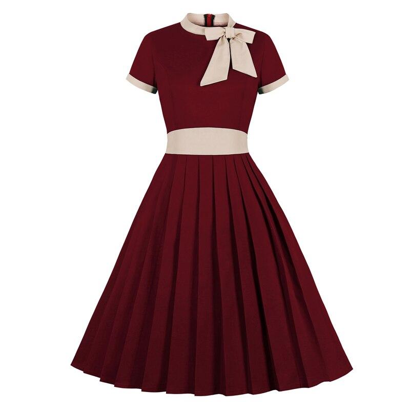 Robe Vintage Grande Taille Chic Bordeaux