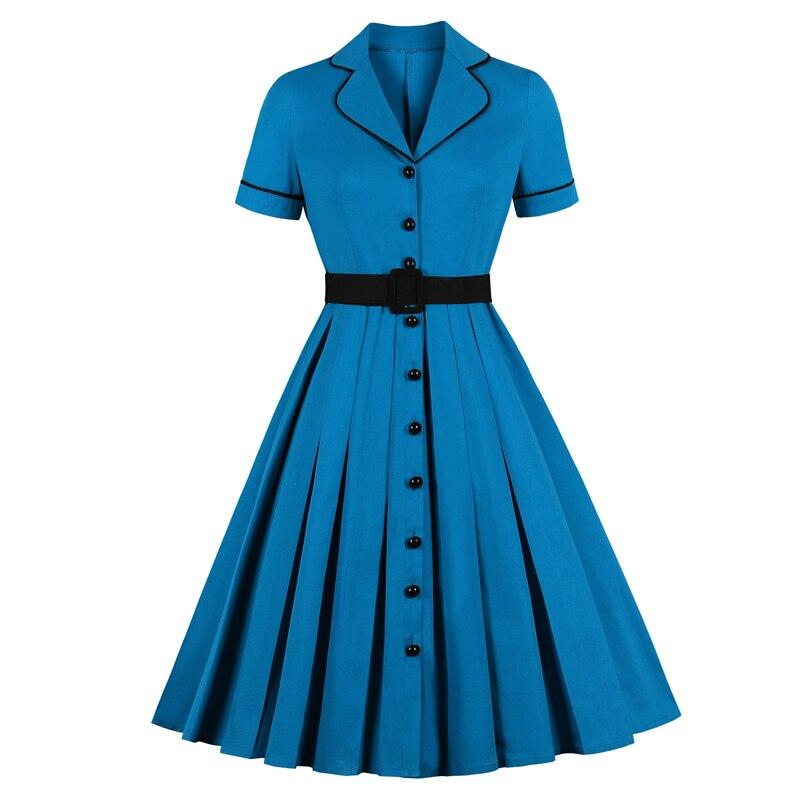 Robe Vintage Grande Taille Col Cranté