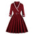 Robe Vintage Grande Taille Col V Rouge