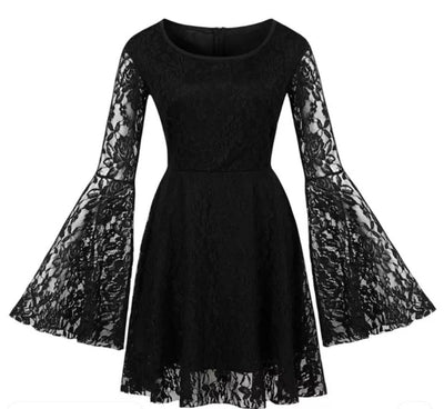 Robe Vintage Grande Taille Dentelle Noir