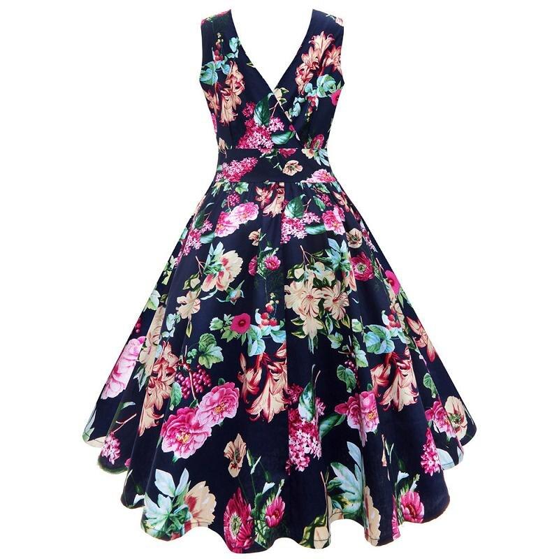 Robe Vintage Grande Taille Fleurs