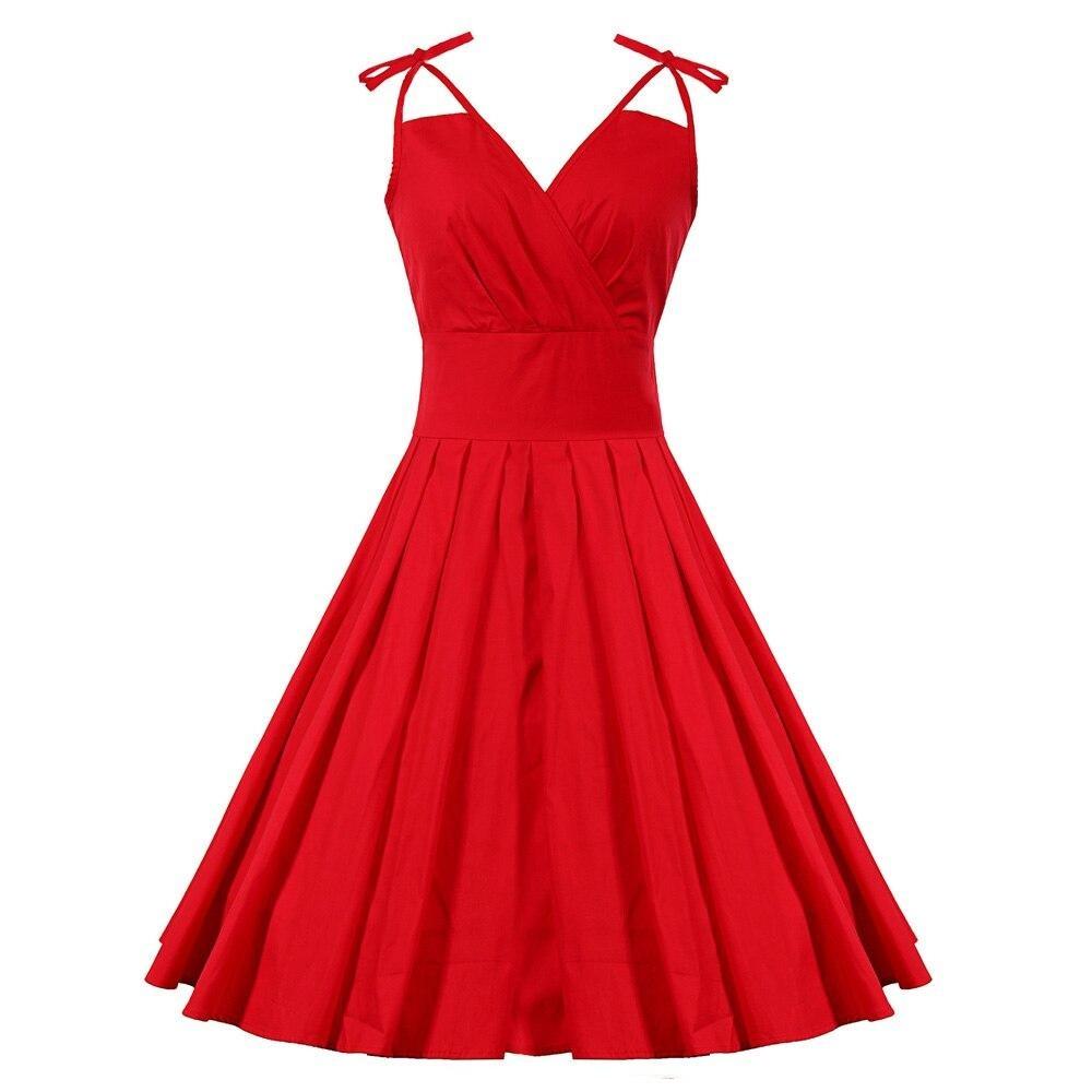 Robe Années 50 Glamour Rouge