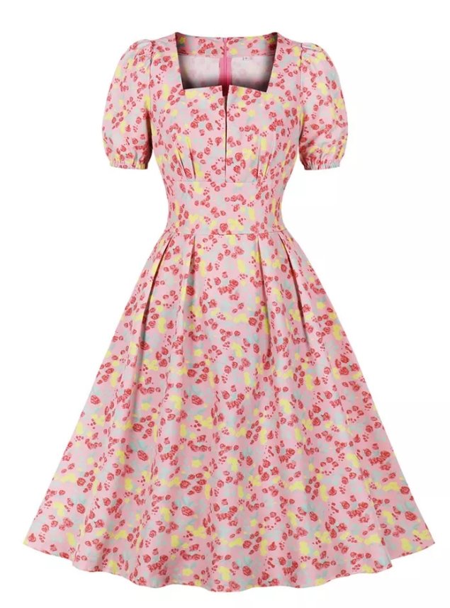 Robe Vintage Grande Taille Haute Rose