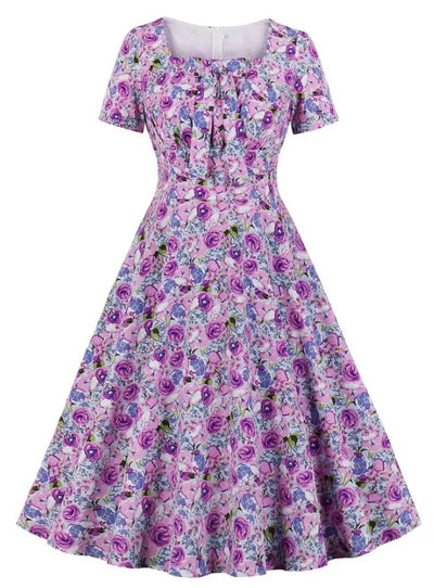 Robe Vintage Grande Taille Haute Violet