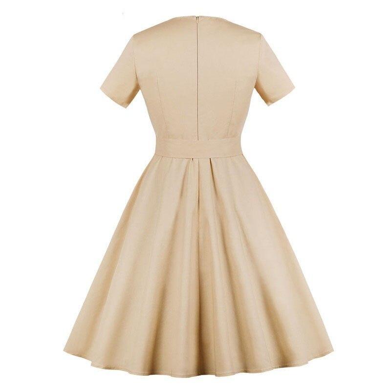 Robe Années 60 Audrey Hepburn Beige