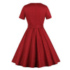 Robe Années 60 Audrey Hepburn Bordeaux