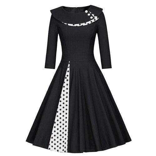 Robe Vintage Grande Taille Hiver Noire