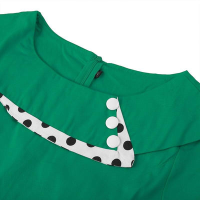 Robe Vintage Grande Taille Hiver Verte