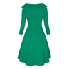 Robe Vintage Grande Taille Hiver Verte
